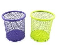 HAND Colourful Steel Mesh Pencil Cup 8.2cmW x 9.8cmL- Set of 2