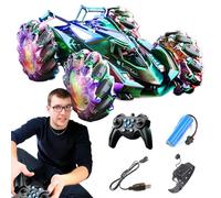 Hand Controlled Stunt Car - Smart Gesture Sensing Remote Control Vehicle, Rechargeable Toy With LED Lights And Sound | 4WD For Kids, Birthday Present Boys Girls, Indoor Outdoor Play