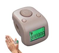 Hand Counter Clicker - 4 Digit Mechanical Number Tally, Metal Palm Counter, Silent Smooth Clicking Action, Compact Easy Grip Design | School, Event, Stadium, Gym, Office, Training, Classroom