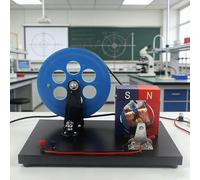 Hand-Crank AC & DC Generator Model, Physics Hand Cranked Generator, Electromagnetic Electricity Generation Teaching Instrument, Electromagnetism Demonstration Teaching Aids, for Classroom Research