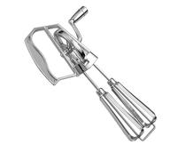Hand Crank Blender - Stainless Steel Egg Beater | Dishwasher Safe Ergonomic Manual Blender | Portable for Cooking, Eggs, Pastry and Home Brewing