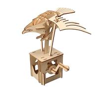 Hand-Crank Butterfly Wooden STEM Science Experiments Kit, DIY Science Kits Mechanical Engineering Toy with Gears, Educational Assembly Model for Kids Hands-On Projects & Classroom Learning