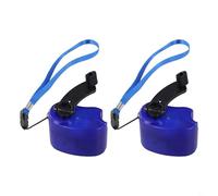Hand Crank Charger for USB Devices, Manual Generator Dynamo with Flashlight, 2 Pack Portable Power Bank for Outdoor Charging, Compatible(Blue)