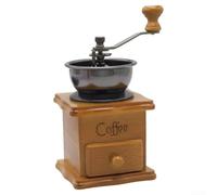 Hand Crank Coffee Mill Solid Wood Body Stainless Steel | Solid wood body, zirconia ceramic burr, adjustable grind, classic brown design, for durable construction