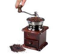 Hand Crank coffeeMill - Adjustable Grind Precision, Retro Wooden Manual coffeeGrinder, Rotating Hand Mill Pepper Nut Grinder, Durable Wood Accessory Case coffeeTool | for Home Cafe Office