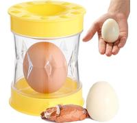 Hand Crank Egg Peeler, Hand Crank Tool for Quickly Removing Hard-Boiled Egg Shells,Effortless Peeling Tool for Hard-Boiled Eggs, Neat & Quick Kitchen Gadget (Yellow)