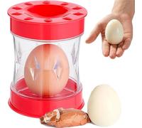 Hand Crank Egg Peeler, Hand Crank Tool for Quickly Removing Hard-Boiled Egg Shells,Effortless Peeling Tool for Hard-Boiled Eggs, Neat & Quick Kitchen Gadget (Red)