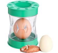 Hand Crank Egg Sheller - Easy Egg Peeler Tool for Quickly Removing Shells for Hard-Boiled Eggs, Kitchen Gadget (Green)