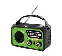 Hand Crank Emergency Radio, 10000mAh Weather Radio with AM/FM/NOAA, Solar Prower, Alarm, Phone Charging, LED Flashlight, Portable Gear for Outdoor & Home Emergencies Kits, Grey Old (Green, One Size)