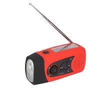 Hand Crank Emergency Radio Multifunctional Solar/USB Powered Survival Flashlight 2.5W Speaker Outdoor Camping 2000mAh Battery European Model
