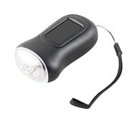 Hand Crank Flashlight, Led Emergencies Torch Light with Strap, Waterproof Solar Powered Lamp for Camping, Survival Kits, Tent, Boating, Outdoor Adventures, Hiking Use, 1 Piece