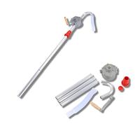 Hand Crank Fuel Pump, Aluminum Alloy Rotary Barrel Drum Pump for Pumping Fuel Oils, Petrol, Lubricating Oil, Cooking Oils