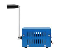 Hand Crank Generator, 20W 28V Manual Crank Generator, Portable USB Manual Generators, Emergency Manual Dynamotor, Blue, Metal, with Handle, for Field Operations Rescue Operations Natural Disasters