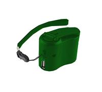 Hand Crank Generator Charger for Outdoor Mobile Phone Charging with USB Plug, Manual Dynamo Mobile Emergency Phone Charger (Green)