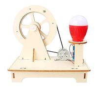 Hand Crank Generator Educational Toys DIY Learning Wind Turbine Generator Science Kit Building Toy Light Bulb Science Experiments Kits for Kids Age