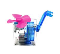 Hand Crank Generator Kids Physics Experimental Tool Emergencies Power Portable Generator Crank Fan For Teaching