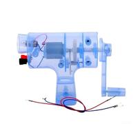 Hand Crank Generator Physics Teaching Instrument for Science Experiments Power DC Output 6.3V Educational STEM Kit Blue 13x12cm