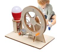 Hand Crank Generator Toy - Light Bulb Science Experiments Kit, Wooden Educational Science Kits | Generators Sciencee Project For Kids To explore scientifics Concepts Entertainment And Learning