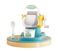 Hand Crank Ice Cream Play Set Frozens Dessert Machine Ice Cream Maker Parent-Child Interactive Edible Smoothie Machine Maker