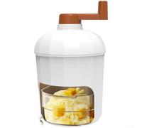 Hand Crank Ice Shaver Machine with Stainless Steel Blade and Ice Cube Molds for Manual Snow Cone Making and Easy Cleaning (S-3)