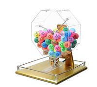 Hand Crank Lottery Ball Selector, Manual Bingo Machine with Turning Handle for 100 Balls, Ideal for Entertainment Venues and Large Group Events