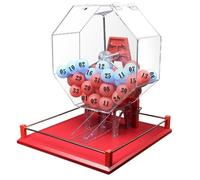 Hand Crank Lottery Drawing Machine, Manual Bingo Cage Raffle Drum with 100 Numbered Balls for Parties, Family Game Night, Large Group Events