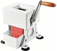 Hand Crank Meat Slicer，Manual Meat Grinder ，Thickness 1.5-10 Mm Optional,Stainless Steel Blade,Receiving Box,for Home/Butcher (2mm)