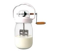 Hand Crank Mixer - 1500ML Butter Blender Tool | with Glass Bottle Hand Mixer Whisk - for Baking, Pastry, Kids Food, Flour, Jam, Egg, Dough, Sauce, Pancake