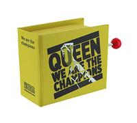 Hand-Crank Music Box/Musical Box - We are the Champions (Queen). | Musical box made of illustrated cardboard in the shape of a book with 18-note musical mechanism.