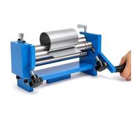 Hand Crank Operated Metal Roller Tool, Manual Sheet Metal Roller Tool | Roll Working Width 300 Mm, Max Rolling Thickness 1 Mm, for Metal Sheet Bending and Cylinder Forming, Home Workshop