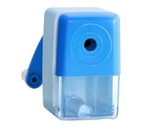 Hand Crank Pencil Sharpener, Automatic Feed Manual Pencil Sharpener, with Large Shavings Container for Kids School Home, Heavy Duty Mechanical Pencils Sharpeners for Classroom Office (Blue)