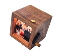 Hand Crank Photo Flipbook Wooden Frame With 16 Animations Viewer Creative Memory Holidays Family Event Hand Cranked Flipbook Viewer