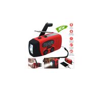 Hand Crank Radio Dynamo Wind Up Solar Radio Portable AM FM Radio USB Charger Light Torch Red