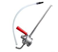 Hand Crank Self-Priming Rotary Drum Pump with Aluminium Alloy Body and Adjustable 2 Inch Adapter for Transferring Oil Fuel Petrol Kerosene from 55 Gallon Drums Barrels and Containers