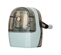 Hand Crank Sharpener, Manual Pencil Sharpener, Desk Sharpener Handheld, Geometric Design,Automatic Lead Feeding Pencils Sharpener Office Supplies for Classroom Office (Blue)