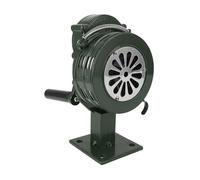 Hand Crank Siren Horn, 110dB Loud Alarm Handheld Air Raid Tornado Siren with Handle Aluminium Alloy Manual Emergency Alarm for Survival, Safety (Green)