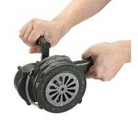 Hand Crank Siren Manual Operated Air Raid Siren with Foldable Handle for Sporting Events,Emergency Sturdy Waterproof Aluminum Alloy Tornado Siren (Green)