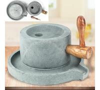 Hand Crank Stone Mill Coffee Grinder, Deep Grinding Teeth for Kitchen Use, Dry Wet Food Pulverizer for Berries and Nuts, Easy to Operate