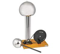 Hand Crank Van De Graaf Generator, up to 100kV, 7.5" Dome, 4" Discharge Sphere, 22" Tall