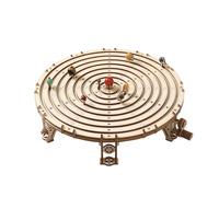 Hand-Crank Wooden Solar System Model Kit, 413PCS DIY Planetary Gear Assembly Mechanical Puzzle, STEM Educational Desk Display