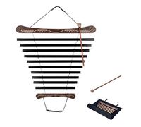 Hand-Cranked Beam, Indian Folk Instrument, Solid Wood Crossbar, Bronze/Black Aluminum Pipe, Hand-Held 10-Tone Beam Stick, Yoga Meditation Sound Therapy Instrument, Healin,E Minor