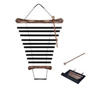 Hand-Cranked Beam, Indian Folk Instrument, Solid Wood Crossbar, Bronze/Black Aluminum Pipe, Hand-Held 10-Tone Beam Stick, Yoga Meditation Sound Therapy Instrument, Healin,C Minor