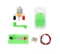Hand Cranked Generator Kit With Bulb & Windmill DIY Power Generation Experiment Set Physics Electromagnetics Teaching Tool Mechanical-Electrical Conversion Demonstrator For School