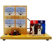 Hand-cranked Generator Model Teaching Physics AC and DC Generator with Current Voltmeter Scientific Generator Basic Structure and Working Principle of AC and DC Generators