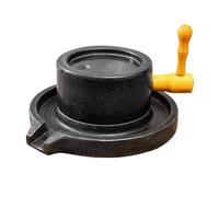 Hand Cranked Grain Mill with Wooden StandWet & Dry Grinding for Wheat Rice & More 30cm/11.8in Durable PP Mold Uniform Grind Perfect for Home Use