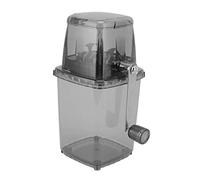 Hand Cranked Ice Crusher, Manual Ice Shaver for Home Kitchen, Clear Rustproof Stainless Steel Blades, Multifunctional Ice Crusher for Summer Drinks and Party Use (Grey)