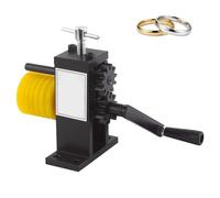 Hand Cranked Jewelry Rolling Mill, Manual Ring Bender with Rubber/Steel Roller, Small Jewelry Press Machine, Metal Press Forming Tool for Gold, Silver, Copper Stamping