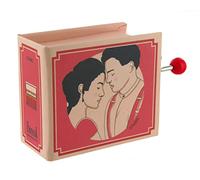 Hand-cranked Music Box/Musical Box Made of Illustrated Cardboard in The Shape of a Book with 18-Note Musical Mechanism - My Heart Will go on - Titanic (James Horner)