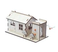 Hand Cranked Power House 3D Wooden Puzzle,for STEAM Science Experiment Craft,Encourages Creativity Imagination,Learning Scientific Principles