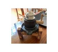 Hand Cranked Stone Grain Mill for Grinding Dry and Wet Foods,for Grains,and Barley,for Tea Powder and Matcha Preparation (25cm x 40cm (9 7/8)